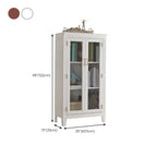 Meuble d'appoint moderne du milieu du siècle en bois et verre