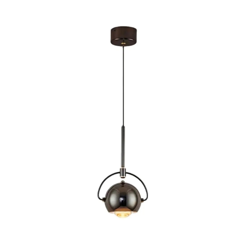 Suspension LED moderne en métal avec globe et variateur pour chambre à coucher