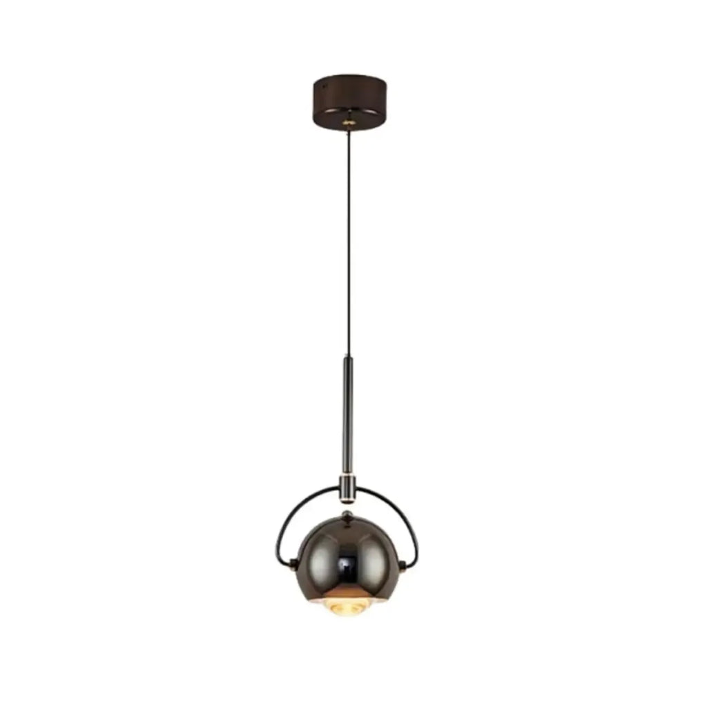 Suspension LED moderne en métal avec globe et variateur pour chambre à coucher