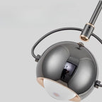 Suspension LED moderne en métal avec globe et variateur pour chambre à coucher