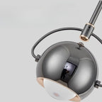 Suspension LED moderne en métal avec globe et variateur pour chambre à coucher