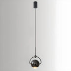 Suspension LED moderne en métal avec globe et variateur pour chambre à coucher