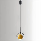 Suspension LED moderne en métal avec globe et variateur pour chambre à coucher