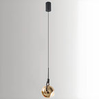 Suspension LED moderne en métal avec globe et variateur pour chambre à coucher
