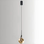 Suspension LED moderne en métal avec globe et variateur pour chambre à coucher
