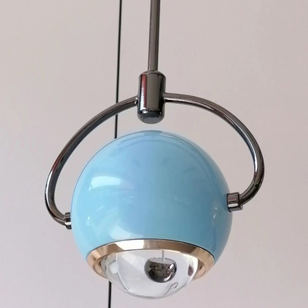 Suspension LED moderne en métal avec globe et variateur pour chambre à coucher