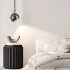 Suspension LED moderne en métal avec globe et variateur pour chambre à coucher