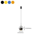 Suspension LED moderne en métal avec globe et variateur pour chambre à coucher