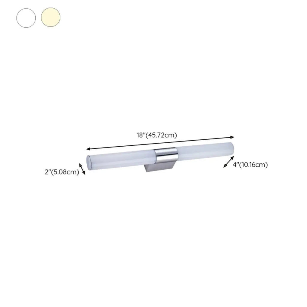 Applique murale cylindrique blanche contemporaine et simple