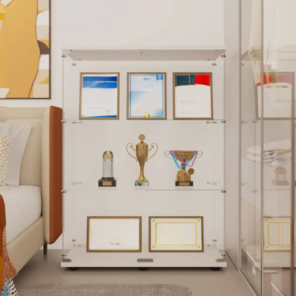 Étagère réglable noire, vitrine de rangement ouverte