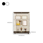 Étagère réglable noire, vitrine de rangement ouverte