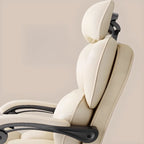 Fauteuil de bureau inclinable réglable en cuir kaki moderne