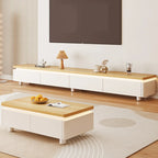 Mobile TV con gestione cavi in legno naturale bicolore 94
