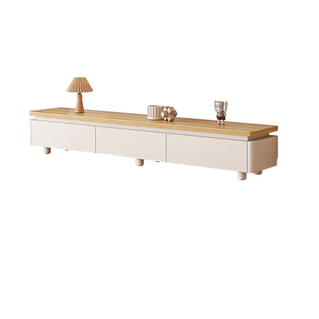 Mobile TV con gestione cavi in legno naturale bicolore 94