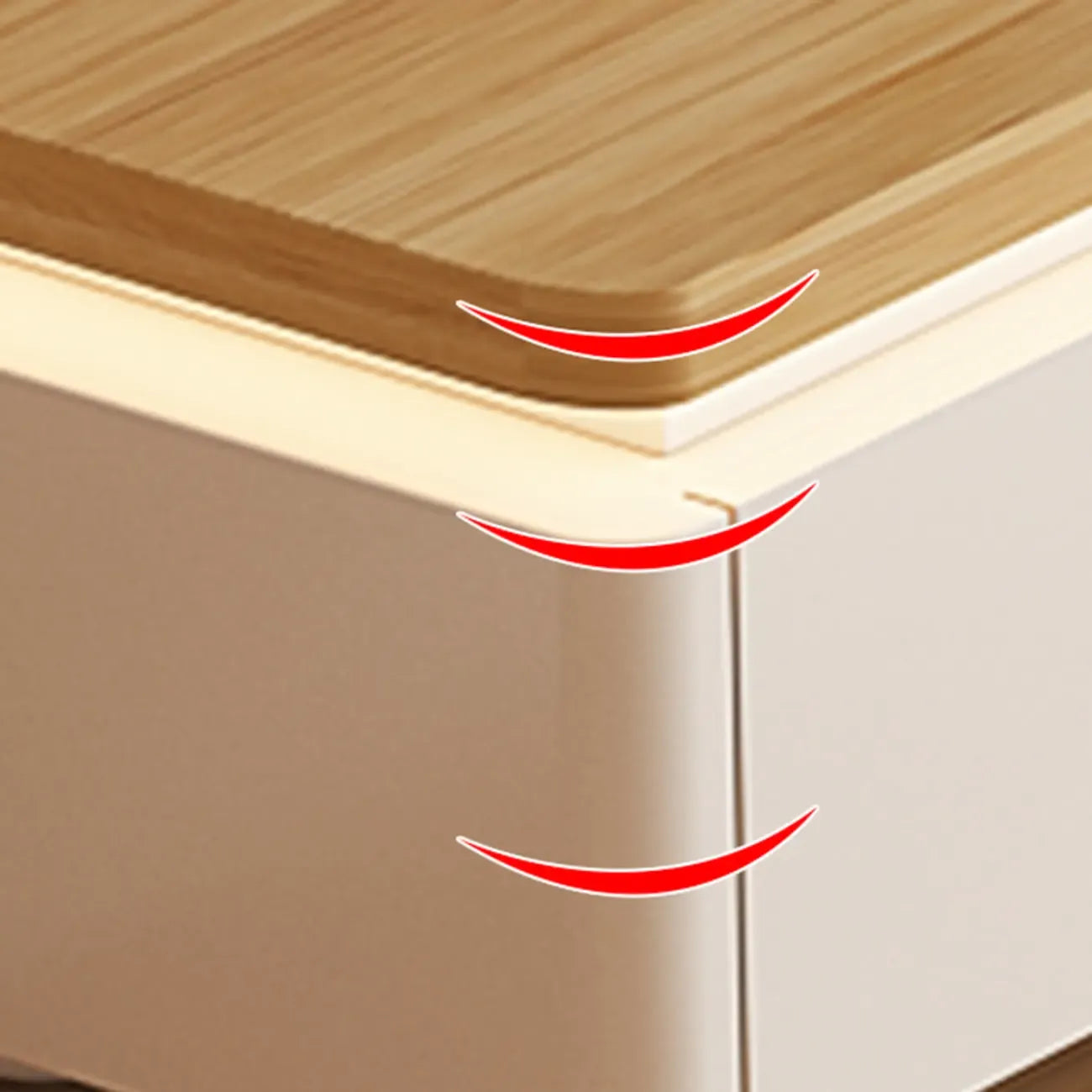 Mobile TV con gestione cavi in legno naturale bicolore 94