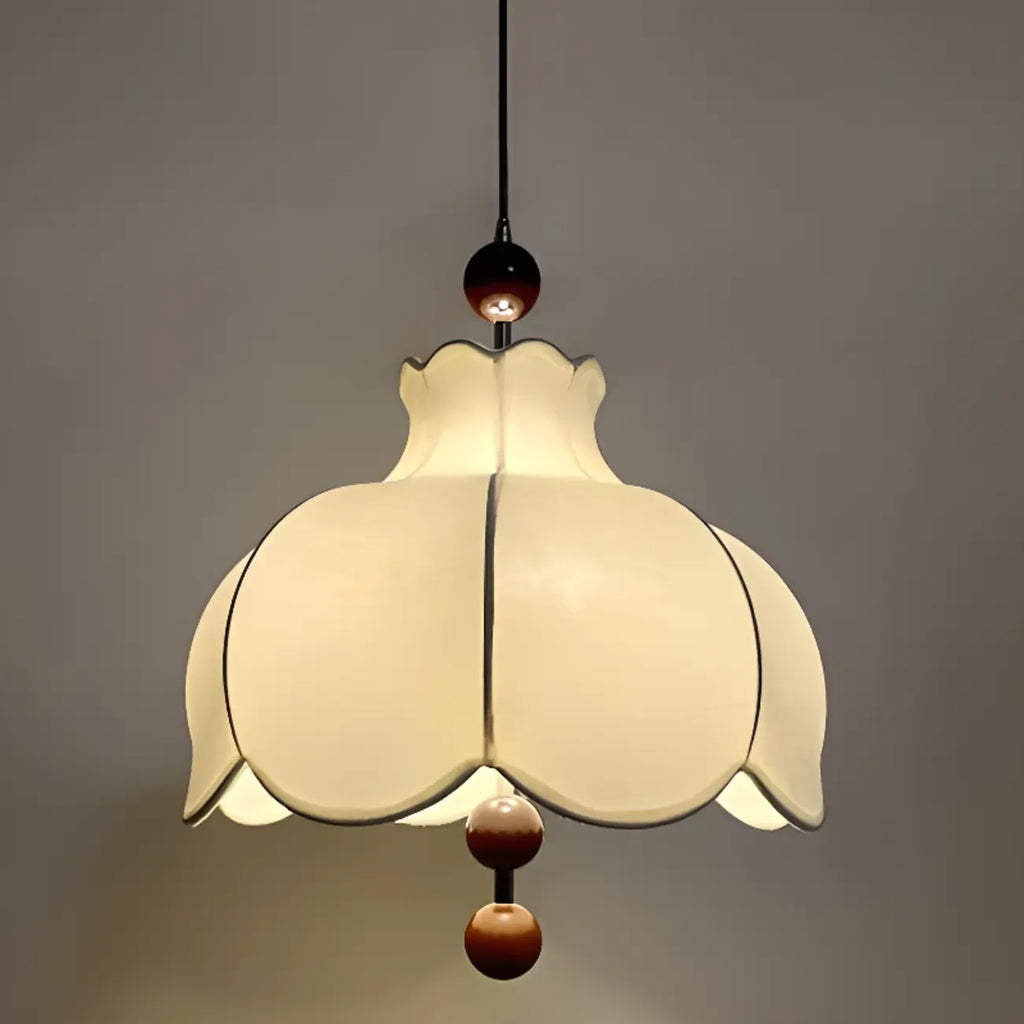 Suspension d'intérieur contemporaine à 3/5 lumières en tissu blanc