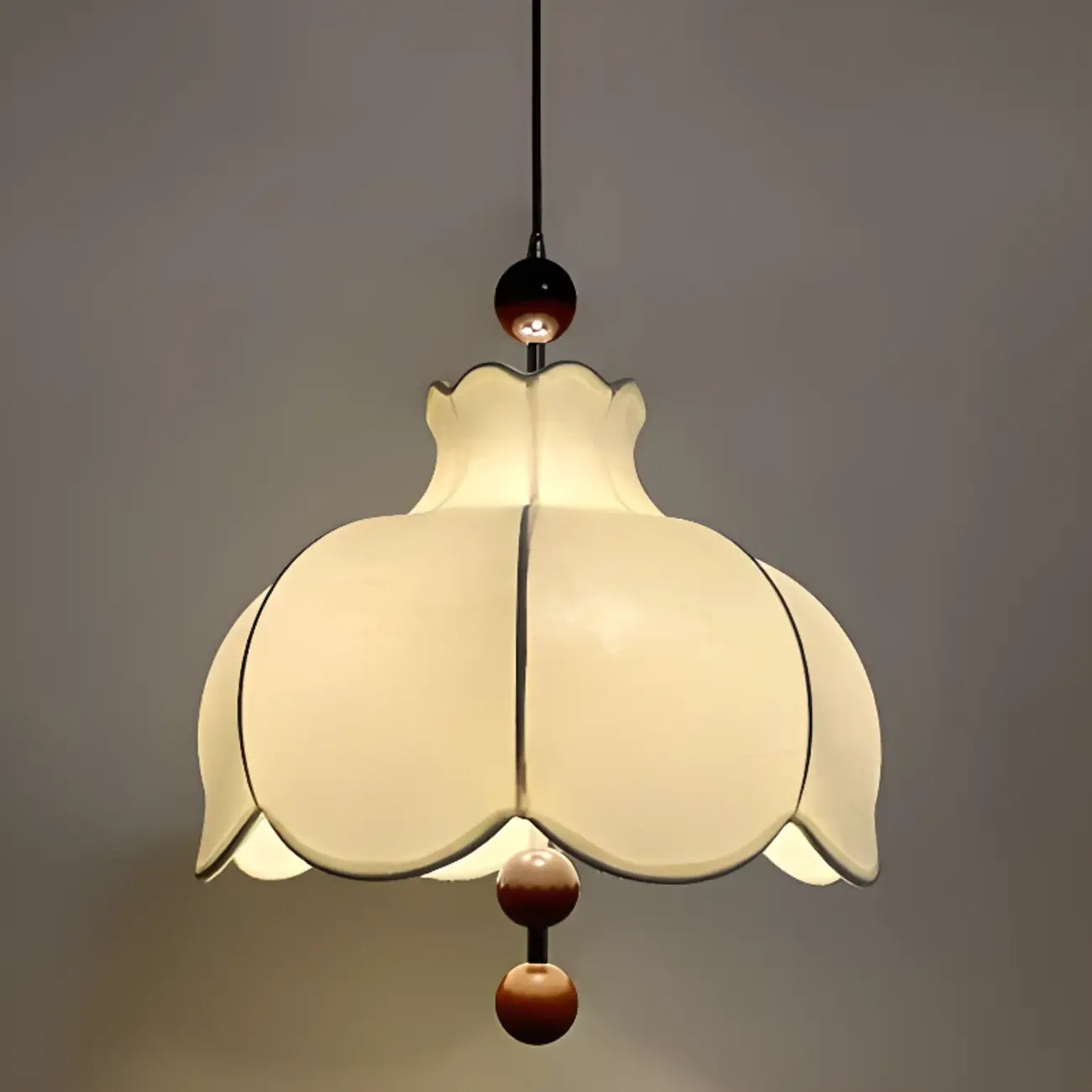 Suspension d'intérieur contemporaine à 3/5 lumières en tissu blanc