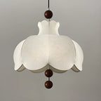 Suspension d'intérieur contemporaine à 3/5 lumières en tissu blanc