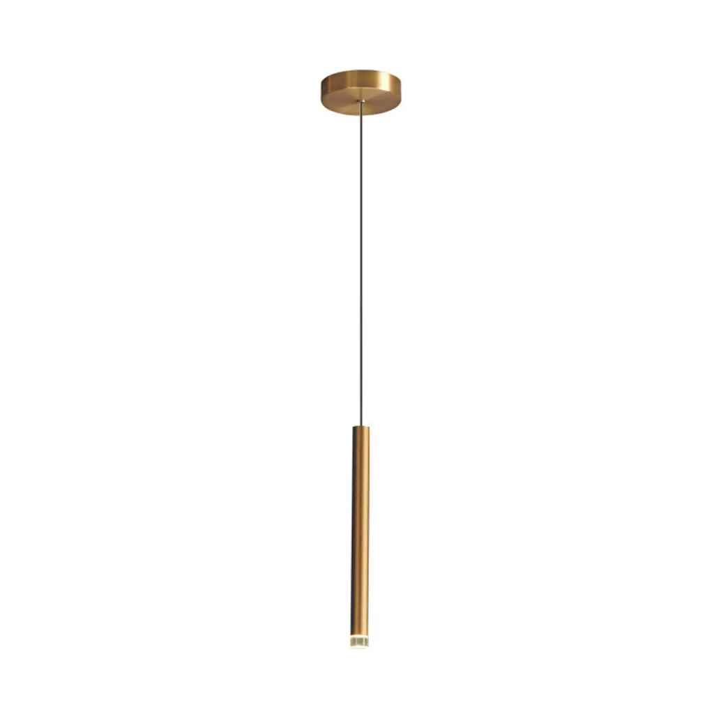 Suspension LED géométrique moderne en métal doré et acrylique