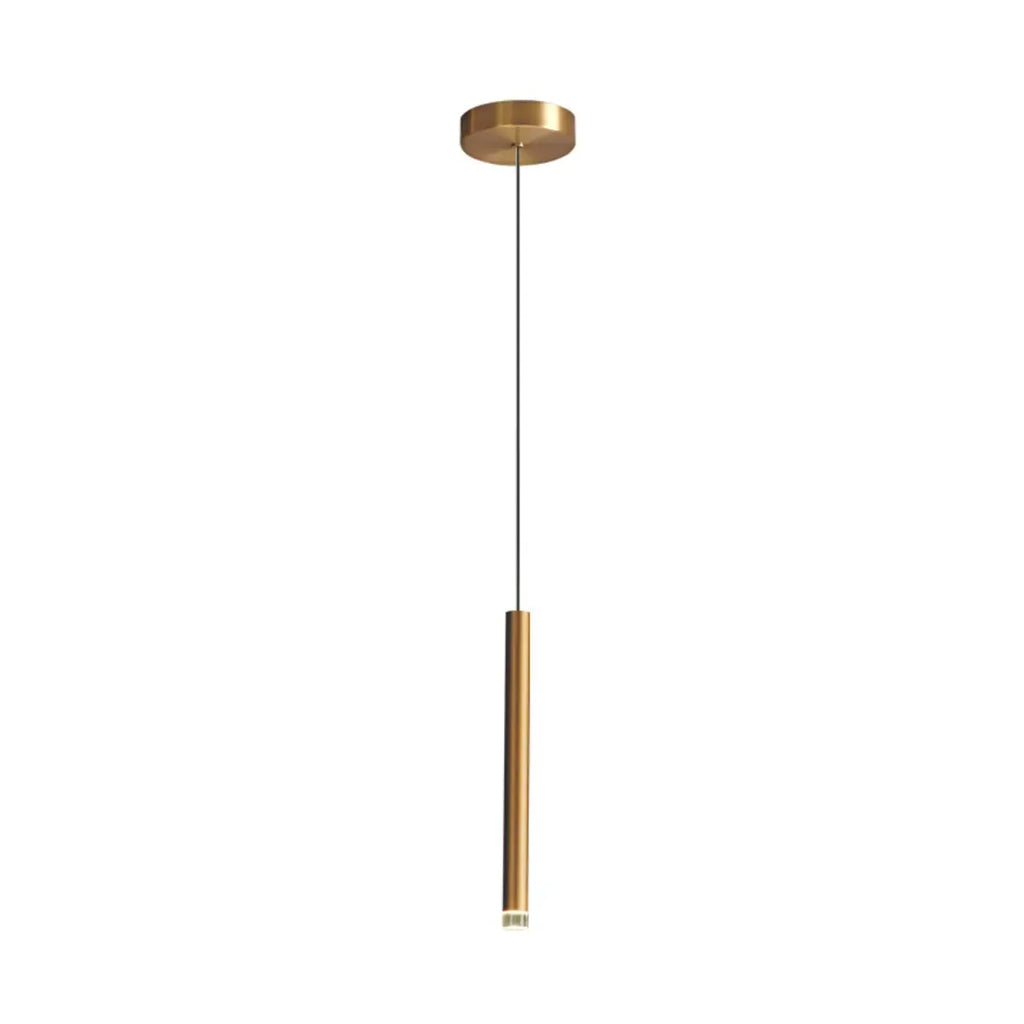 Suspension LED géométrique moderne en métal doré et acrylique
