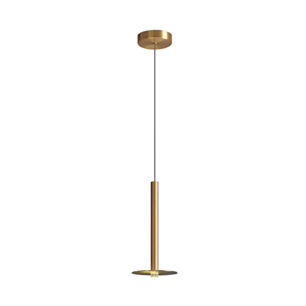 Suspension LED géométrique moderne en métal doré et acrylique
