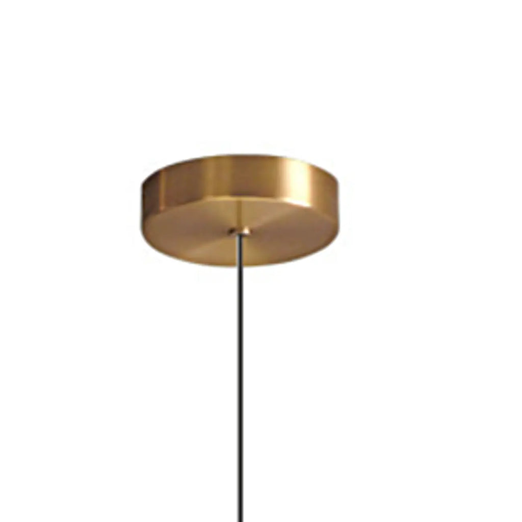 Suspension LED géométrique moderne en métal doré et acrylique