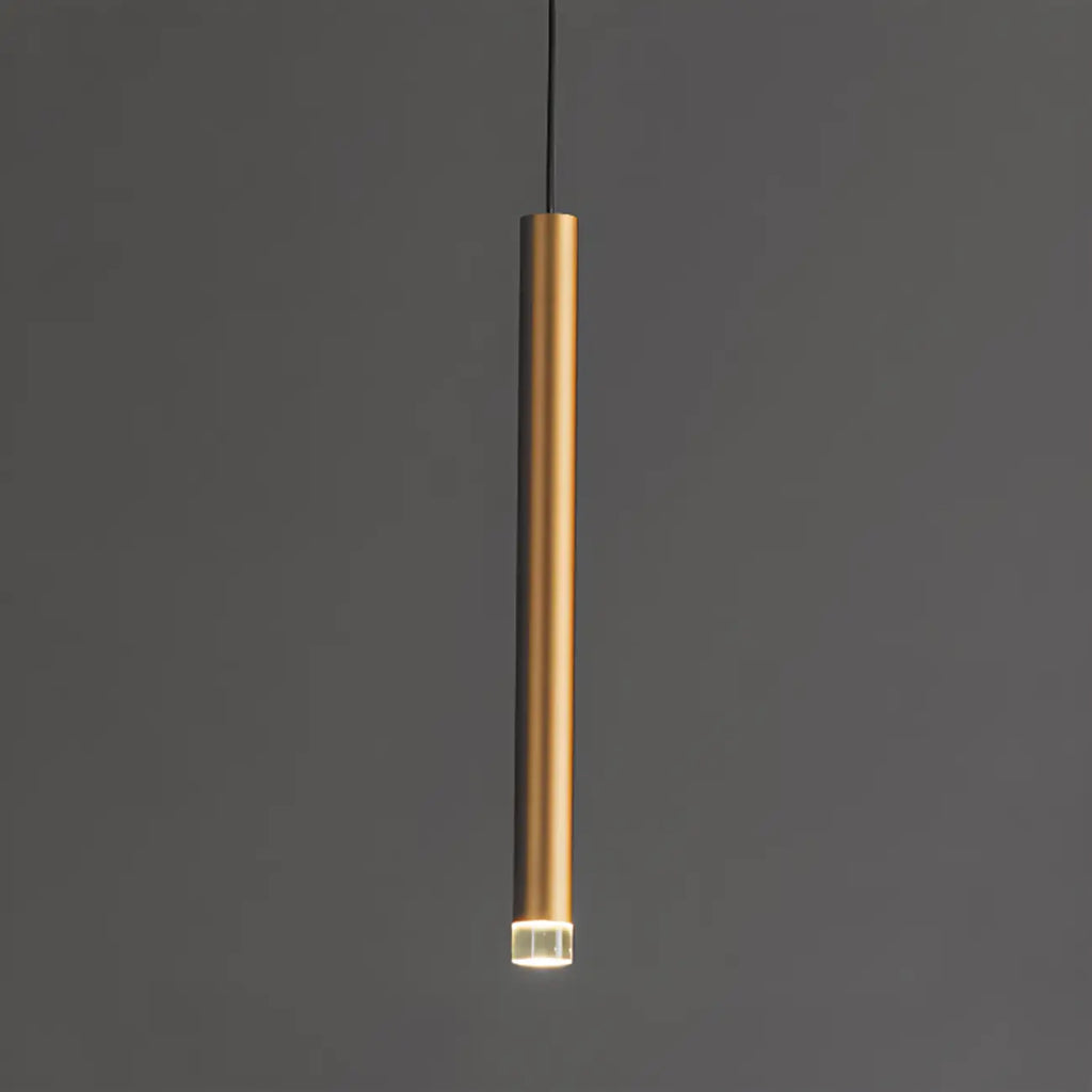 Suspension LED géométrique moderne en métal doré et acrylique