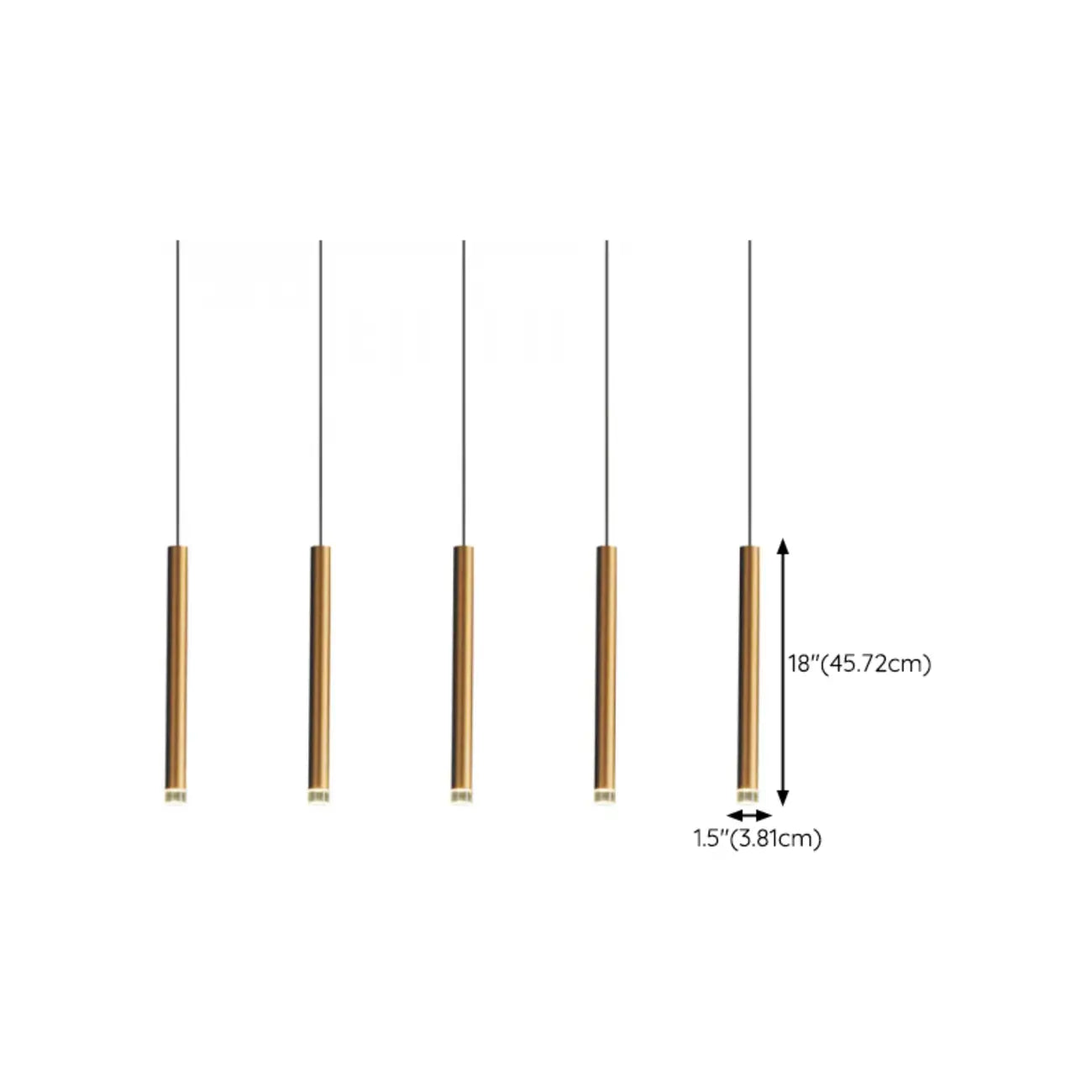 Suspension LED géométrique moderne en métal doré et acrylique
