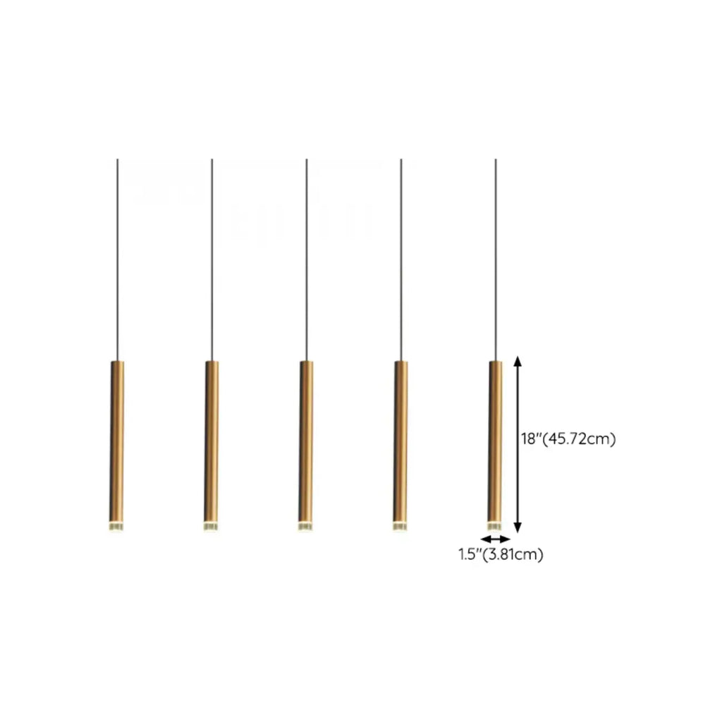 Suspension LED géométrique moderne en métal doré et acrylique