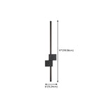 Grande applique murale géométrique noire élégante à 4 lumières LED