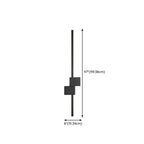 Grande applique murale géométrique noire élégante à 4 lumières LED