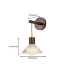 Applique murale élégante Geometrica LED en bois et verre pour chevet