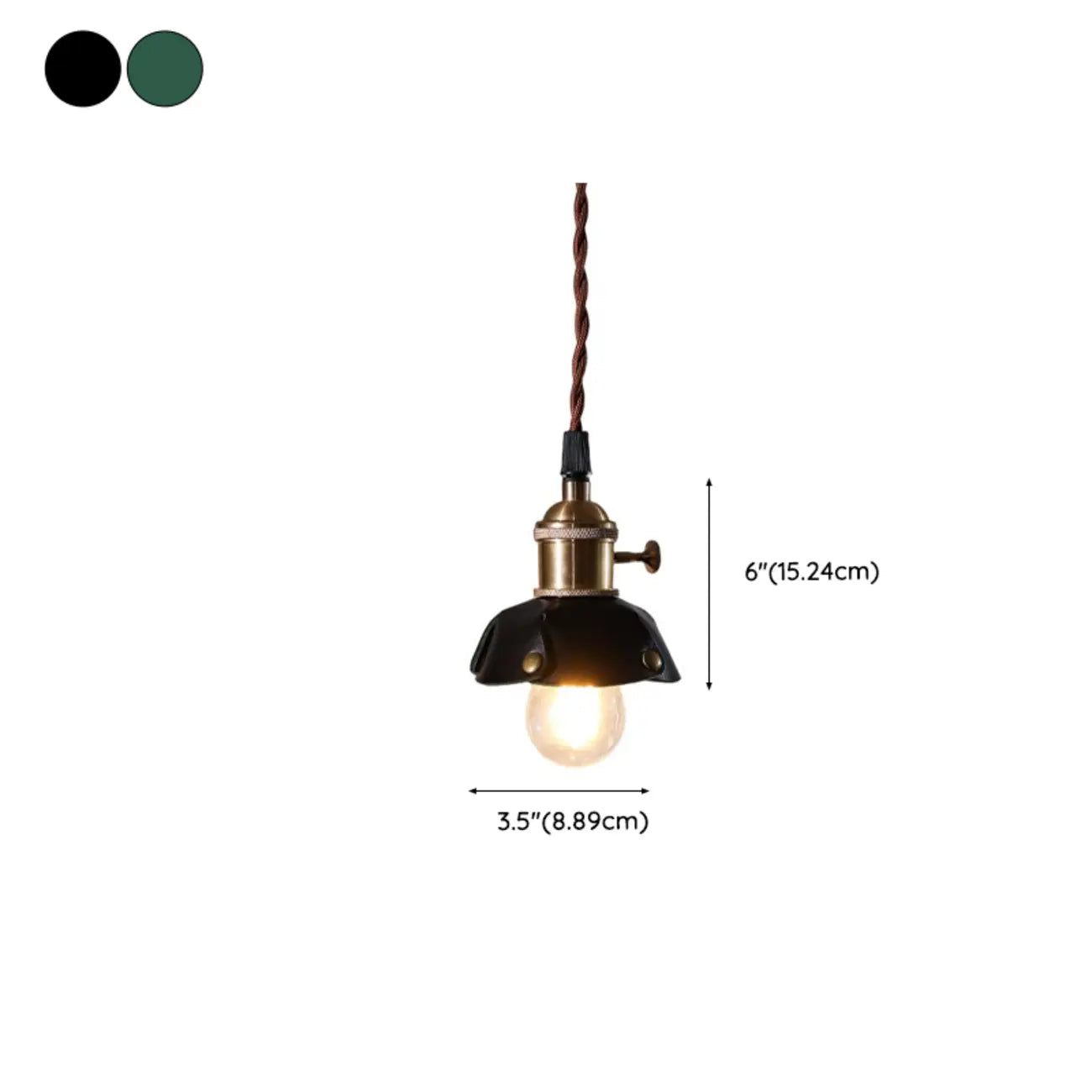 Suspension moderne géométrique en cuir et métal doré