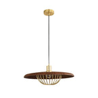 Suspension ronde dorée élégante pour intérieur