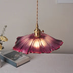 Suspension élégante en forme de fleur de verre pour intérieur, réglable
