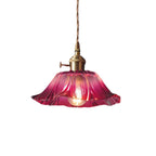 Suspension élégante en forme de fleur de verre pour intérieur, réglable