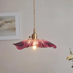 Suspension élégante en forme de fleur de verre pour intérieur, réglable