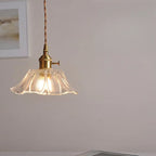 Suspension élégante en forme de fleur de verre pour intérieur, réglable