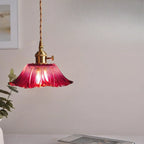 Suspension élégante en forme de fleur de verre pour intérieur, réglable