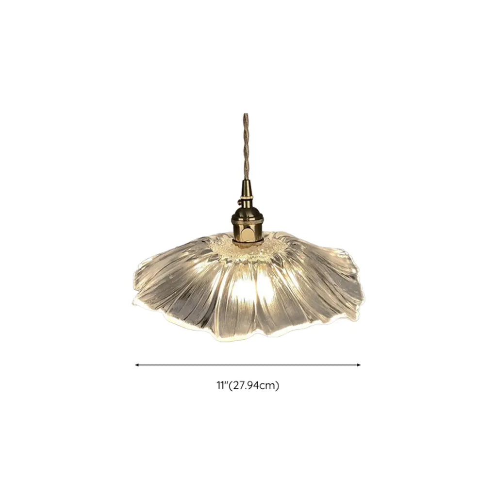 Suspension élégante en forme de fleur de verre pour intérieur, réglable