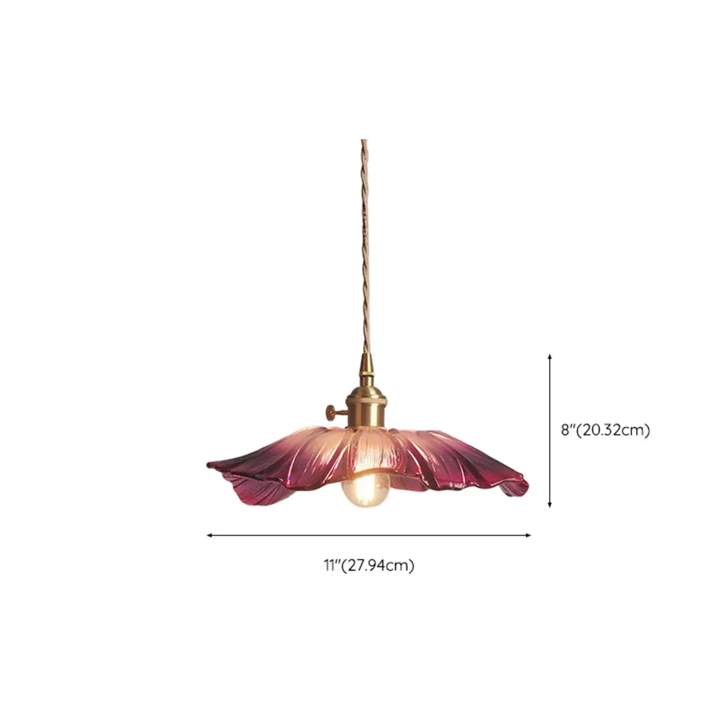 Suspension élégante en forme de fleur de verre pour intérieur, réglable