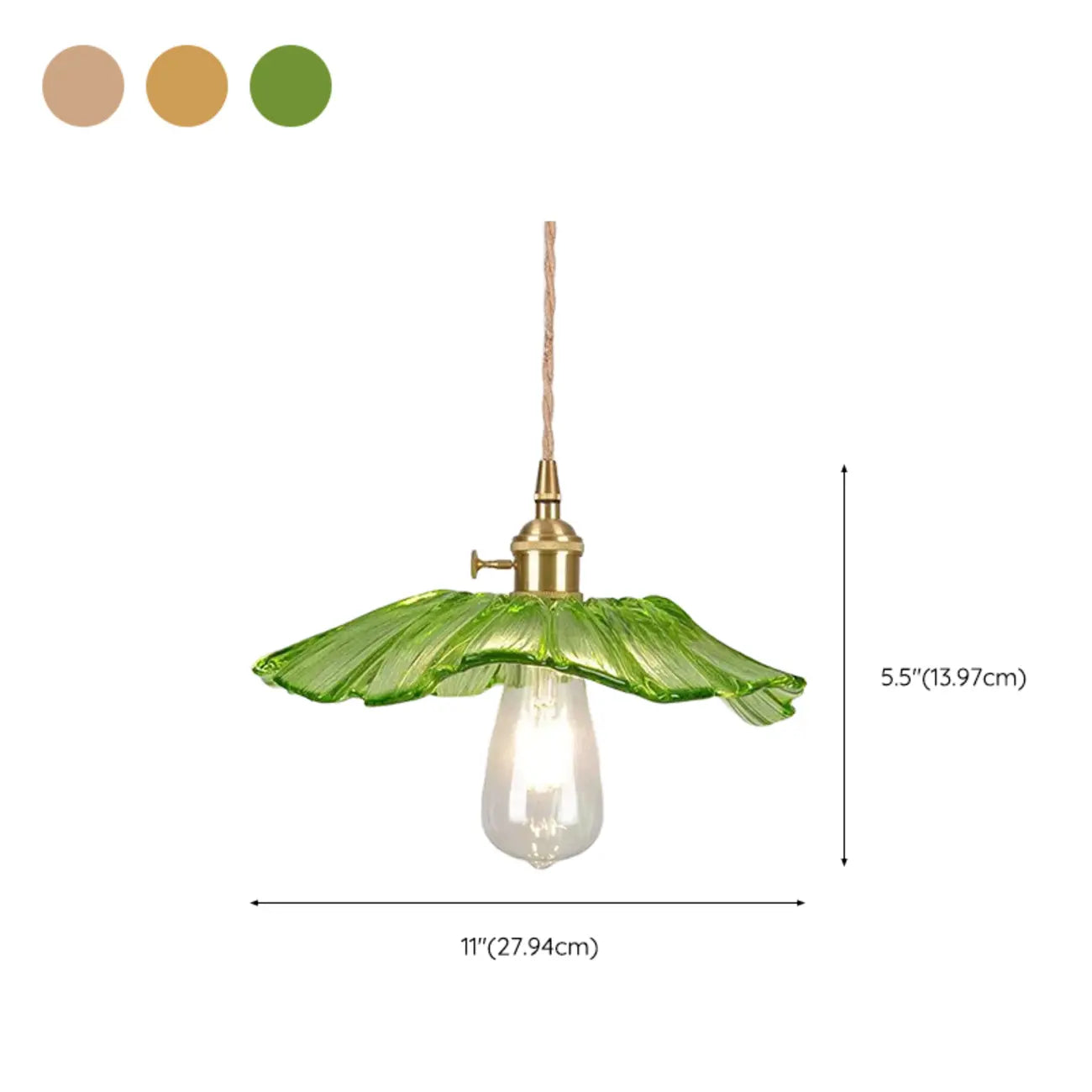 Suspension élégante en forme de fleur de verre pour intérieur, réglable