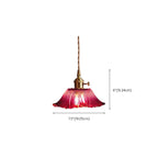 Suspension élégante en forme de fleur de verre pour intérieur, réglable