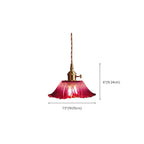 Suspension élégante en forme de fleur de verre pour intérieur, réglable