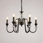 Lustre industriel en verre noir de type candélabre, 3 à 10 lumières