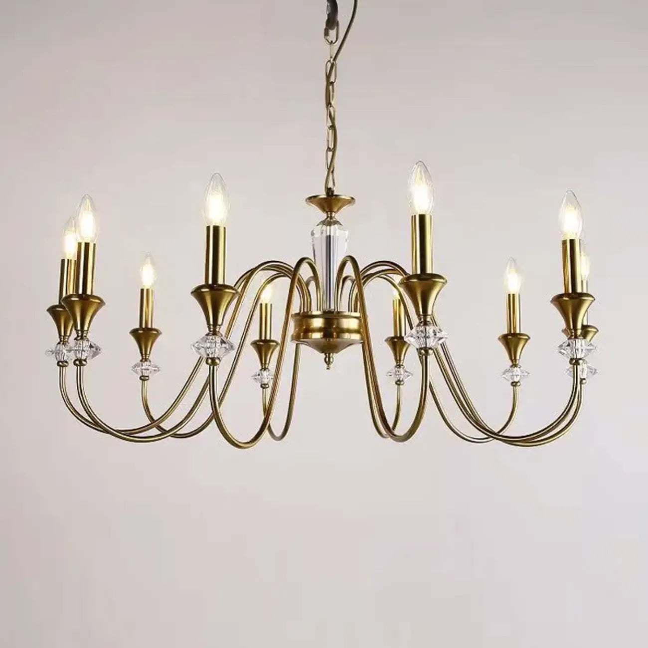 Lustre industriel en verre noir de type candélabre, 3 à 10 lumières