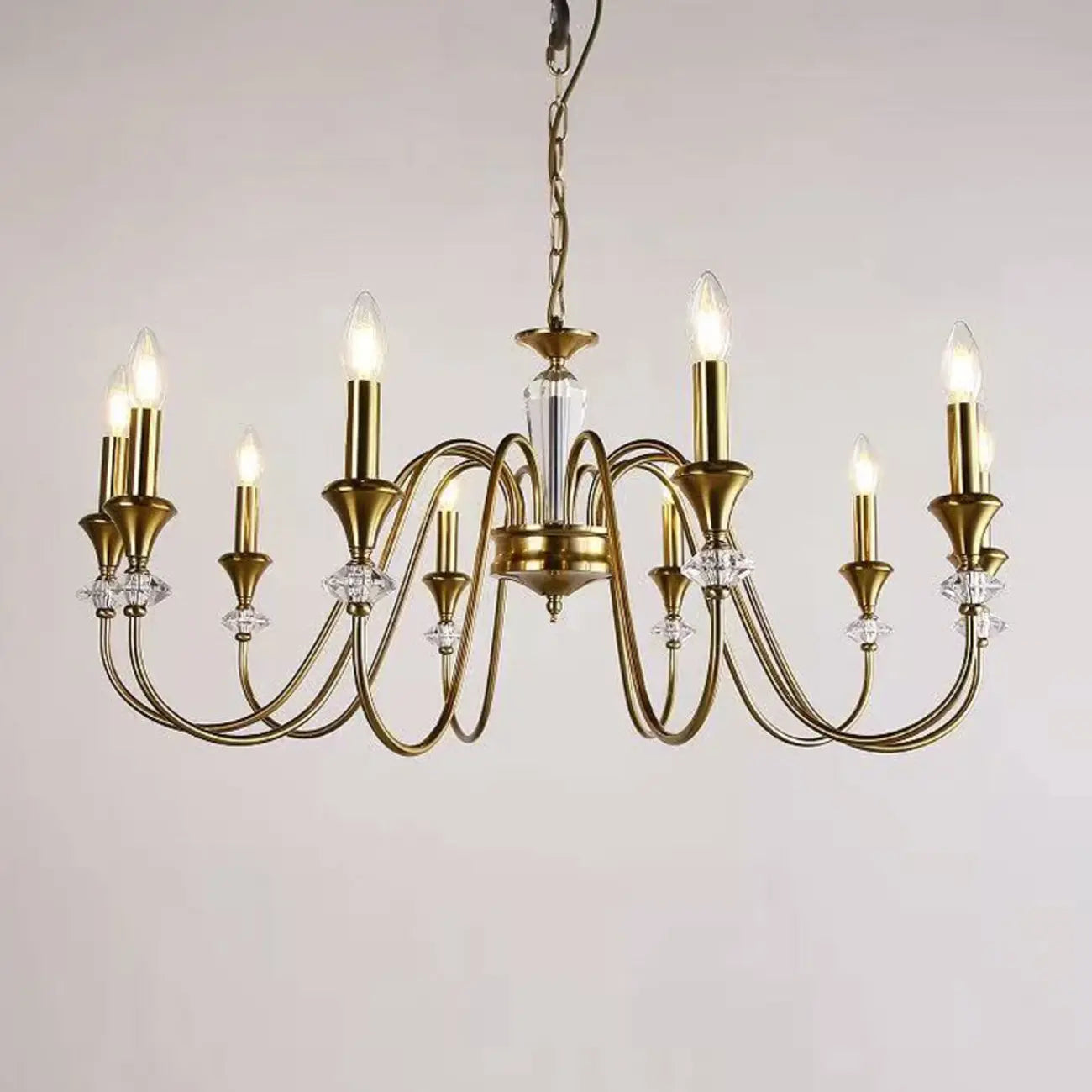 Lustre industriel en verre noir de type candélabre, 3 à 10 lumières