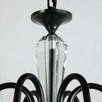 Lustre industriel en verre noir de type candélabre, 3 à 10 lumières