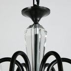 Lustre industriel en verre noir de type candélabre, 3 à 10 lumières