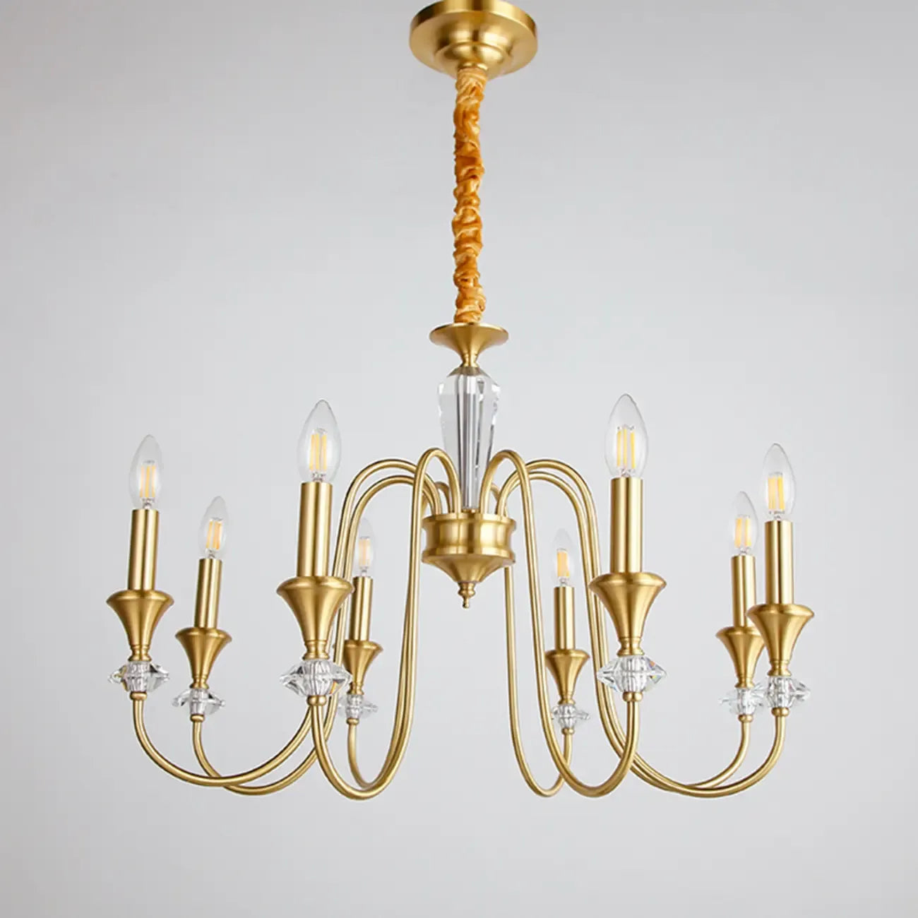 Lustre industriel en verre noir de type candélabre, 3 à 10 lumières